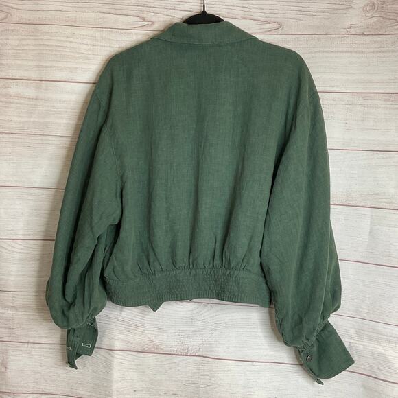 New Free People Billy Saddle Green Jacket Women's Size XS - Picture 6 of 7